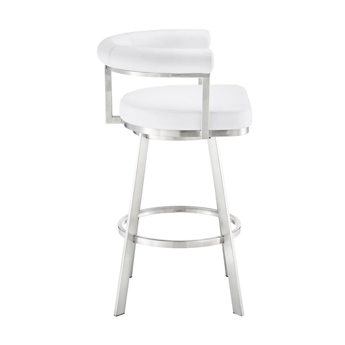 Nolagam - Swivel Bar Stool - Brushed Stainless Steel