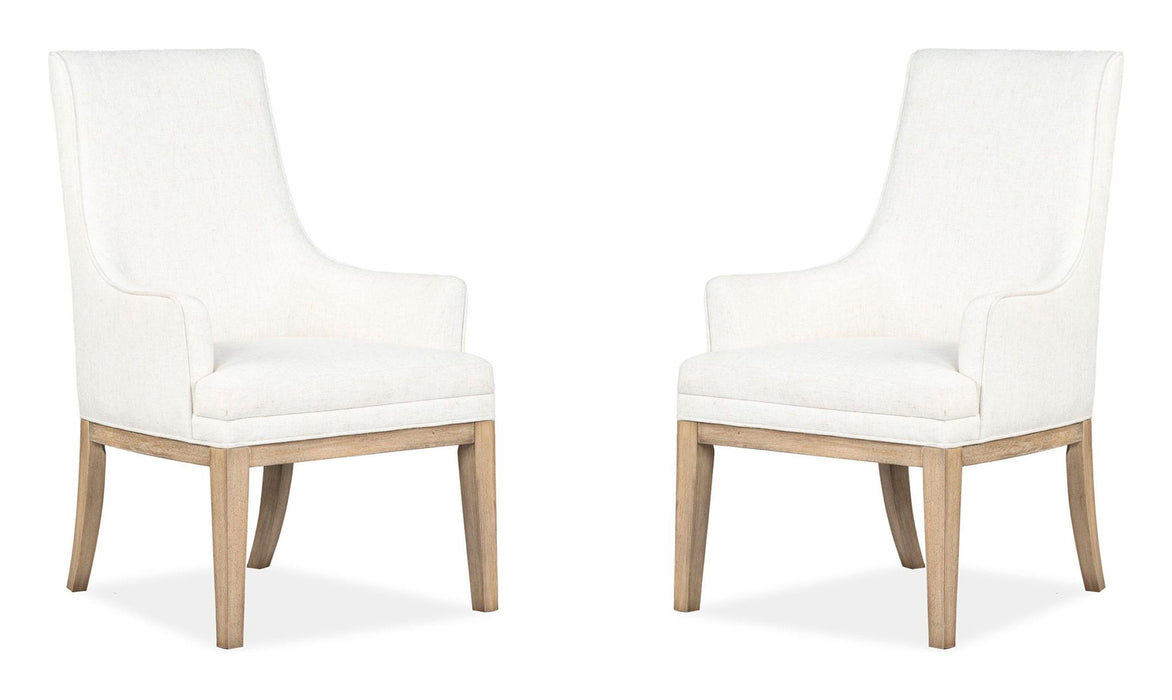 Coventry - Upholstered Host Chair (Set of 2) - Honey Maple
