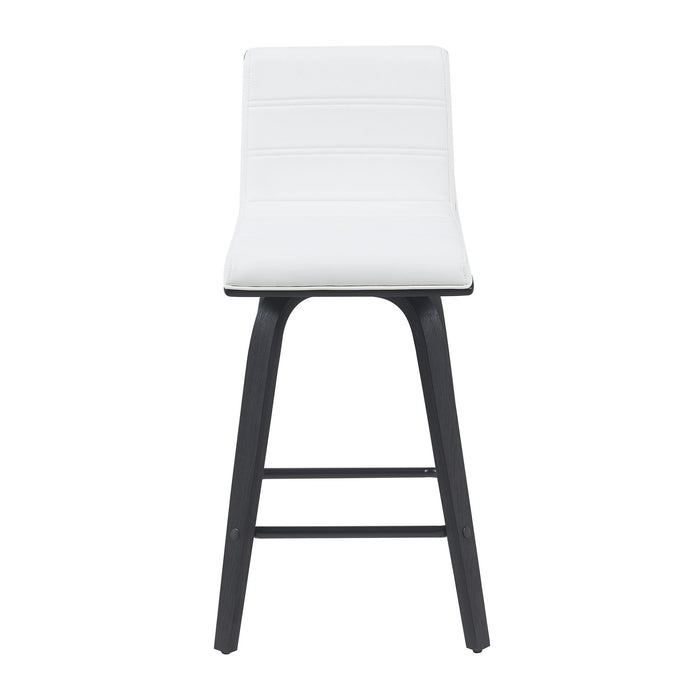 Vienna - Modern Counter Height Swivel Bar Stool - Black Brushed Wood Frame