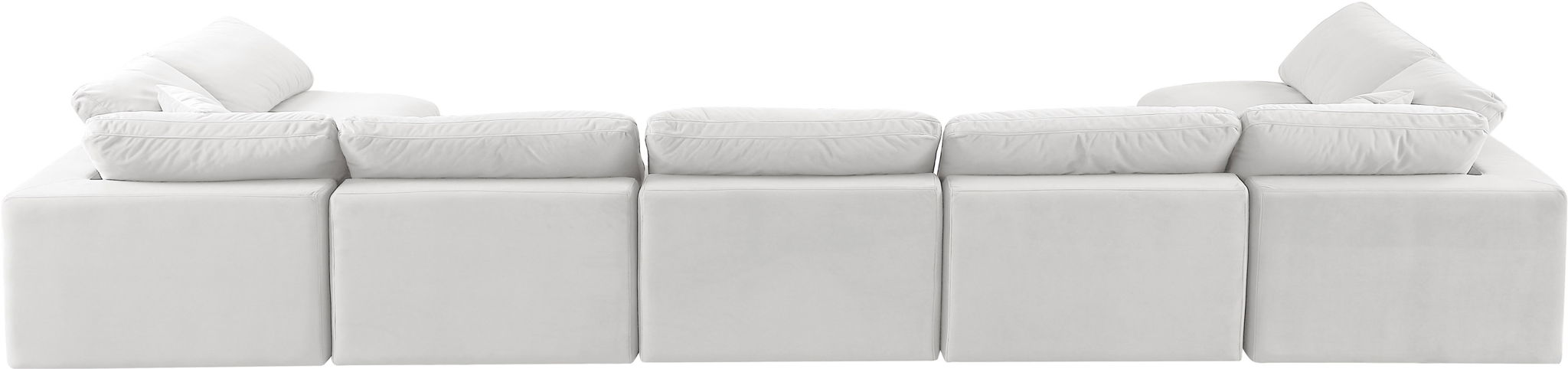 Comfy - 7 Piece Velvet Modular Armless Sectional