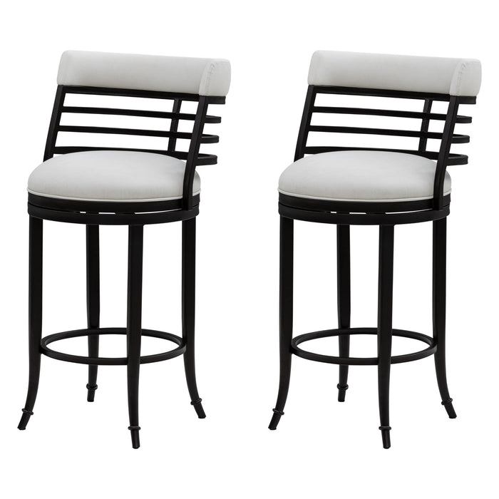 Telia - Upholstered Swivel Bar Height Barstool