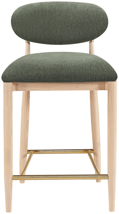 Riccio - Fabric Stool - Natural Frame