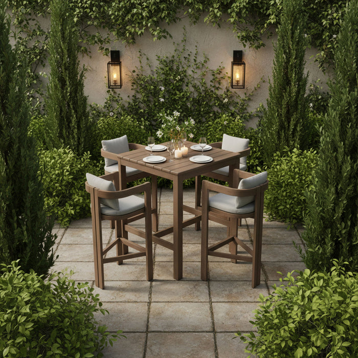 Newport - Acacia Wood Outdoor Patio Bar Table