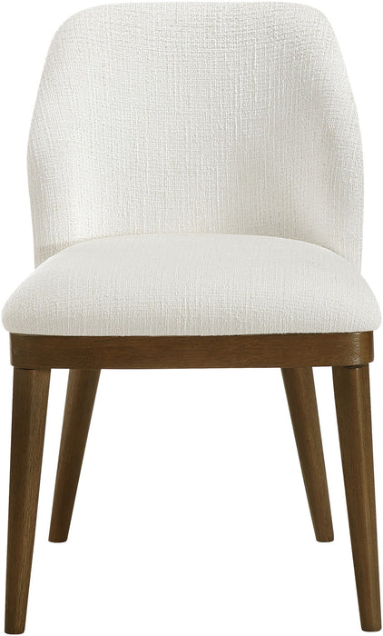 Valeo - Linen Textured Fabric Upholstered Dining Chair (Set of 2) - Painted Brown Base