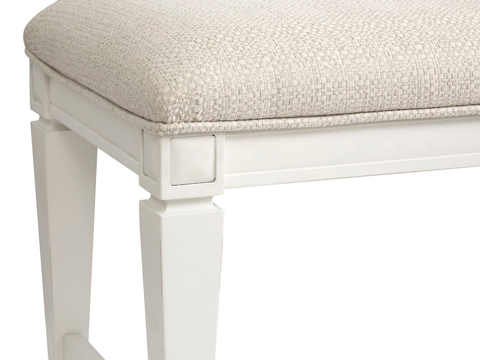 Willowbrook - Upholstered Bench - Egg Shell White