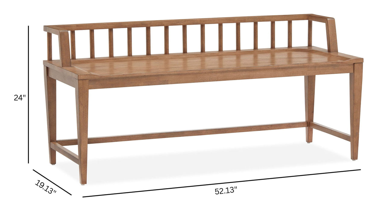 Lindon - Arm Bench With Low Back - Light Brown