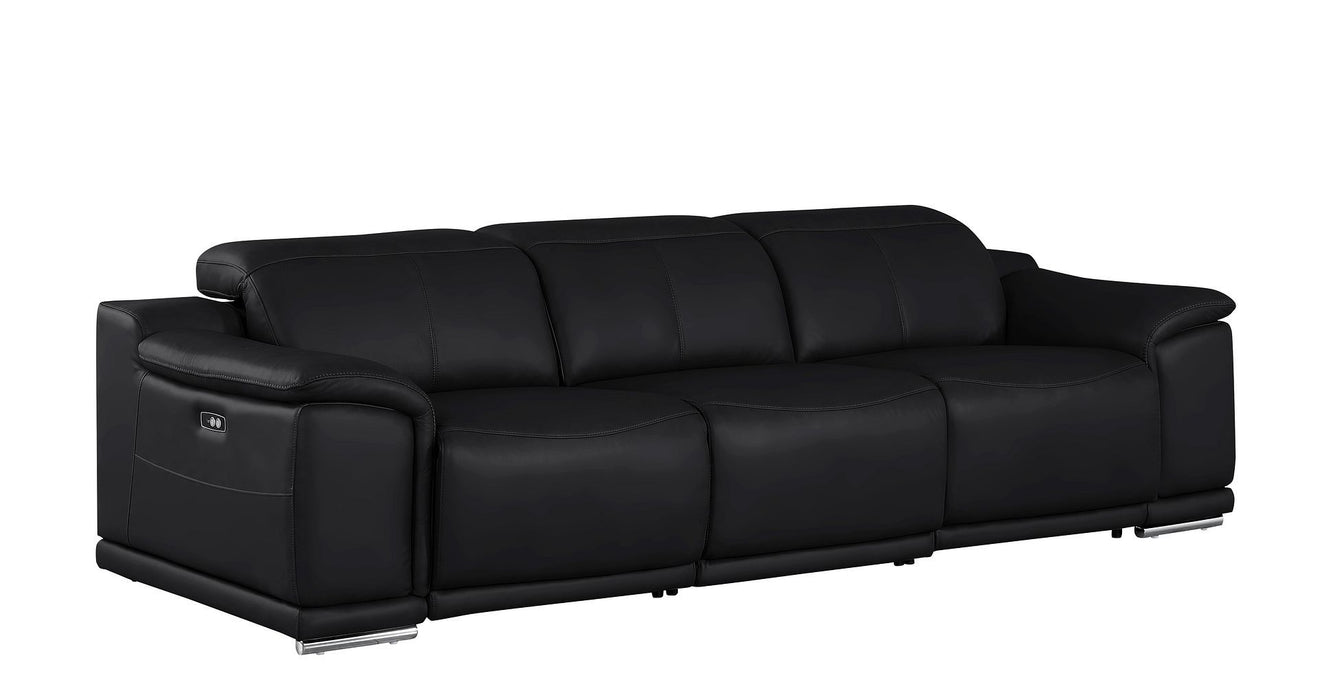 2679 - Genuine Leather Sofa With Dual Power Recliners