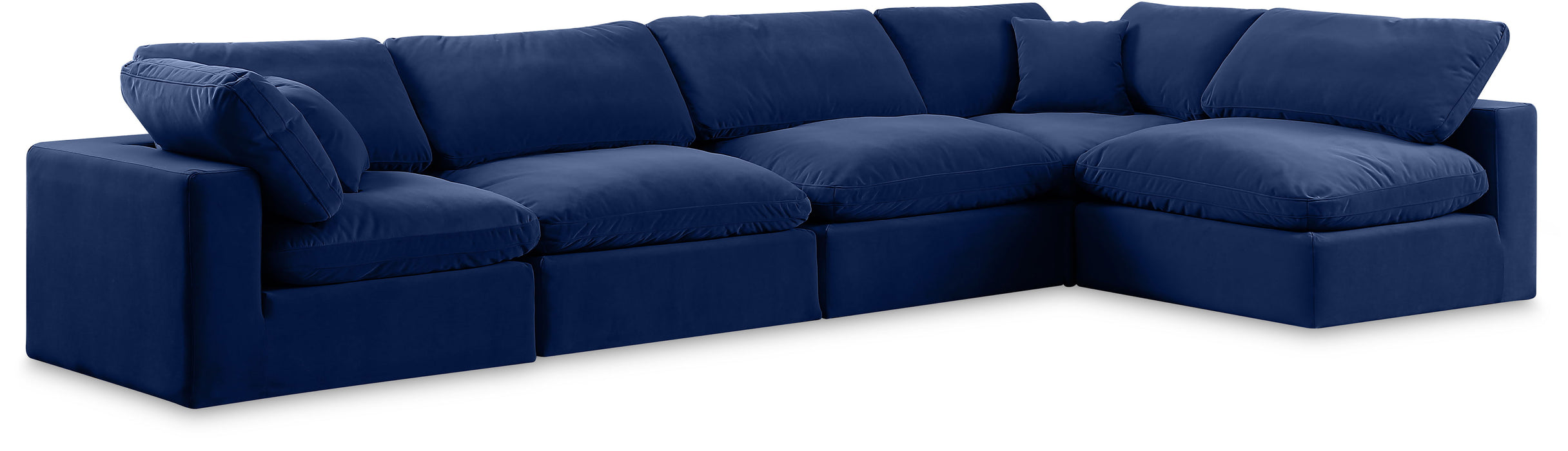 Comfy - 5 Piece Velvet Modular Sectional