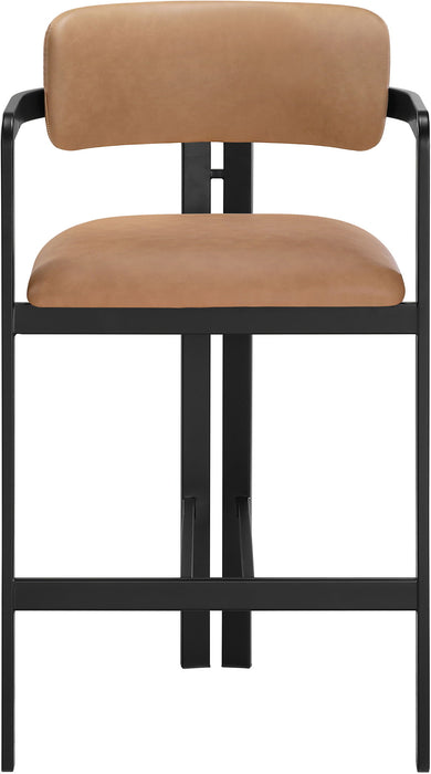 Aurum - Vegan Leather Upholstered Counter Stool With Graphite Black Base