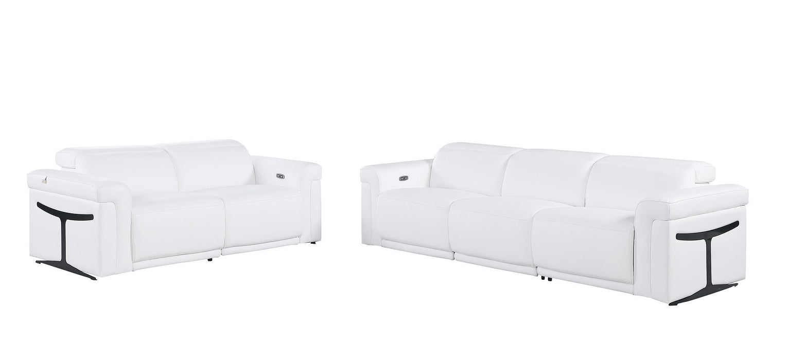 1126 - 5-Piece Modular Power Reclining Sofa And Loveseat Set In With 4 Power Recliners & Power Headrests