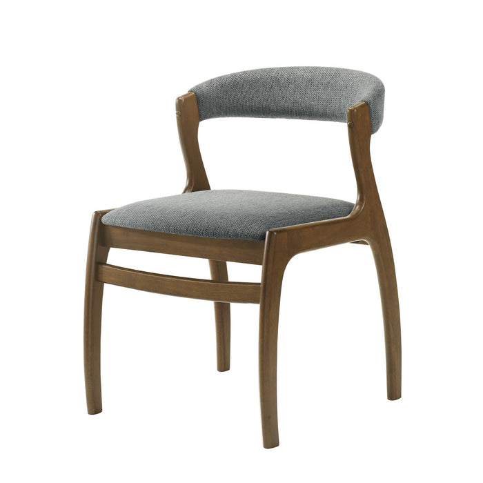Ileena - Dining Chair (Set of 2) - Charcoal / Walnut