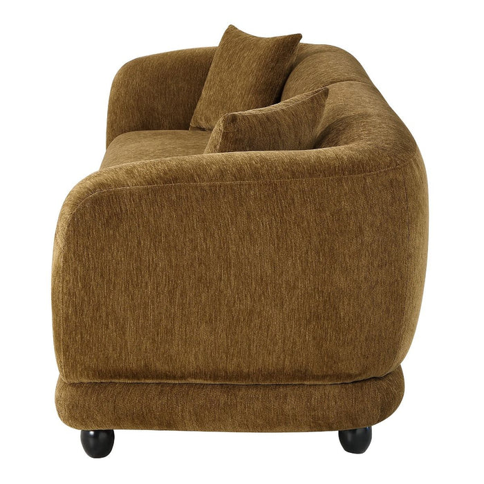 Lennox - Sofa With 2 Pillows - Brown Chenille