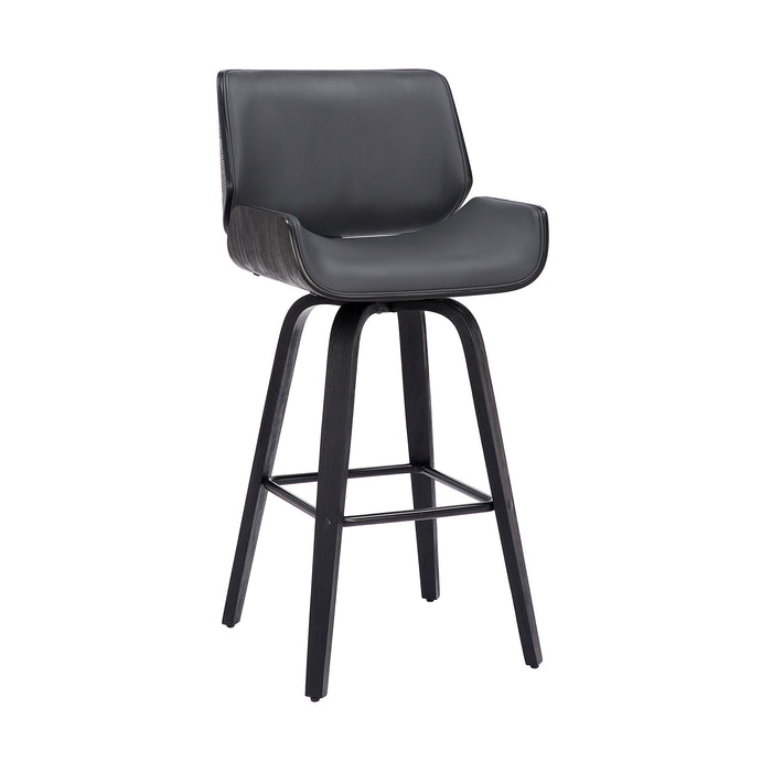 Tyler - 30" Bar Height Swivel Bar Stool With Black Frame