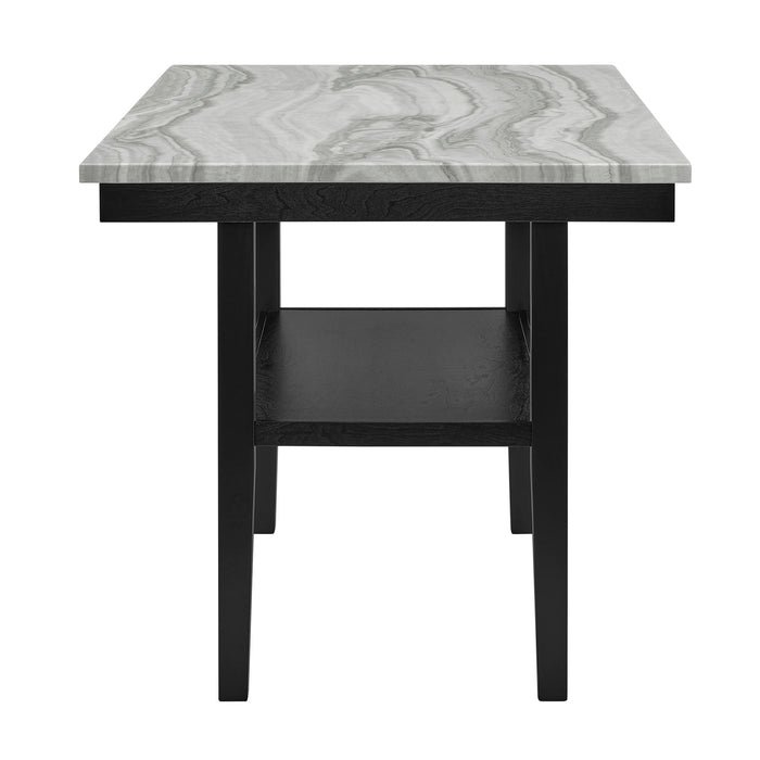 Marbel - Faux Marble Counter Height Set