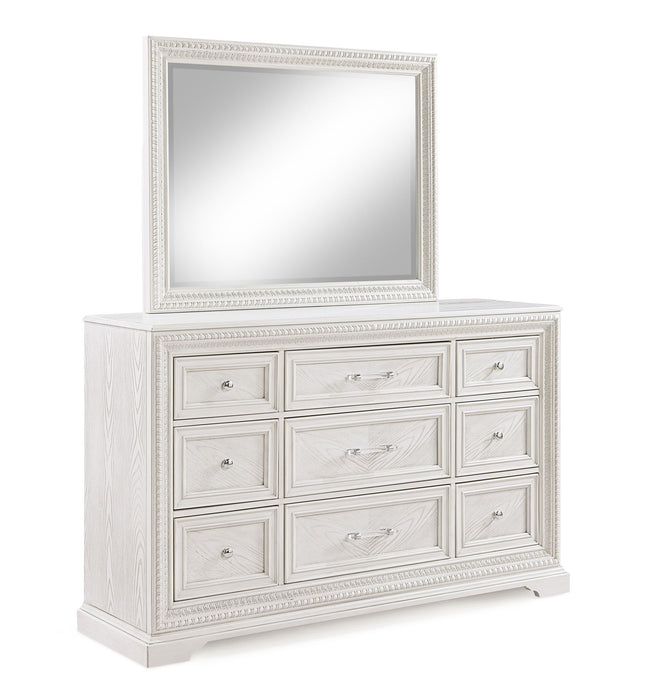Alexandria - Dresser And Mirror - White