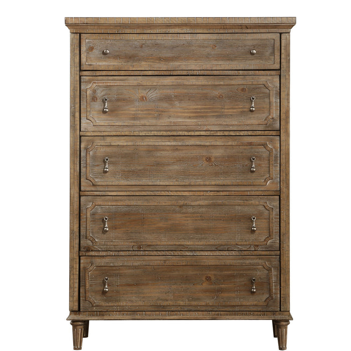 Interlude - 5-Drawer Chest - Sandstone Buff