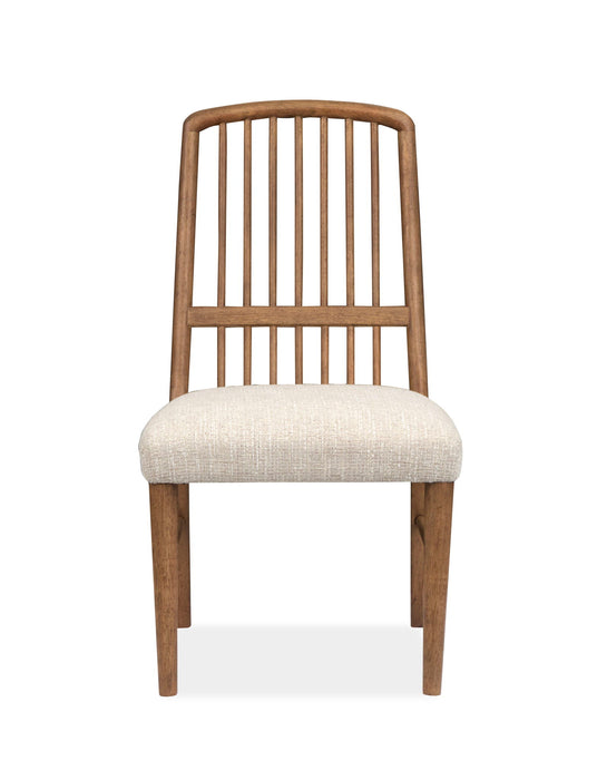 Woodward - Wood Slat Back Side Chair (Set of 2) - Dark Clove / White