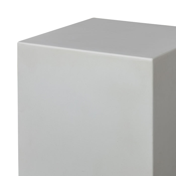 Minerra - Indoor Outdoor Side Table - White Concrete Finish