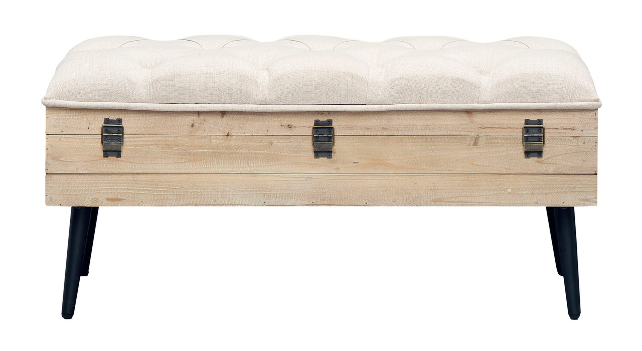 Monroe - Accent Storage Bench - Natural / Beige