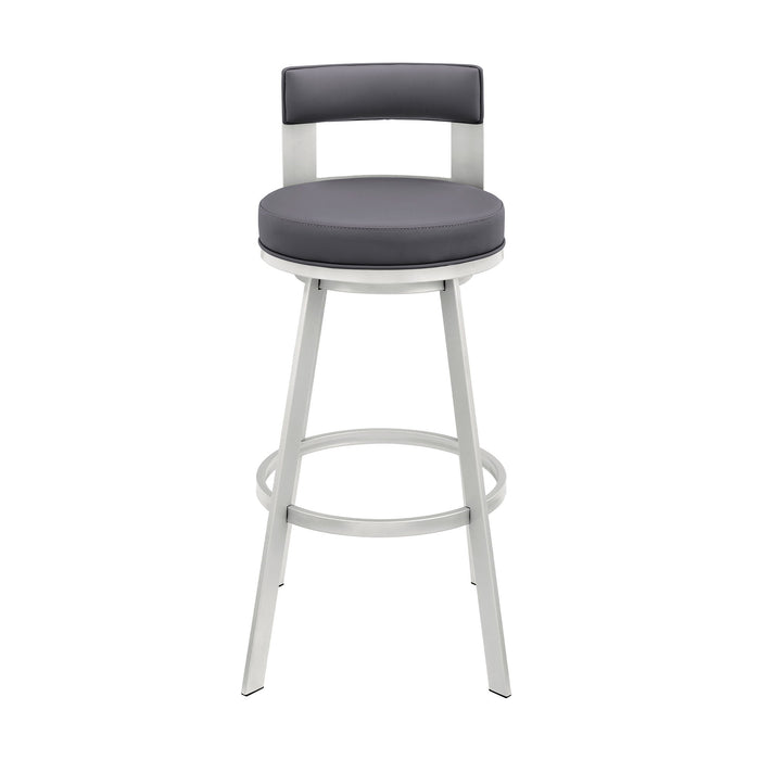 Flynn - Swivel Bar Stool -  Brushed Steel