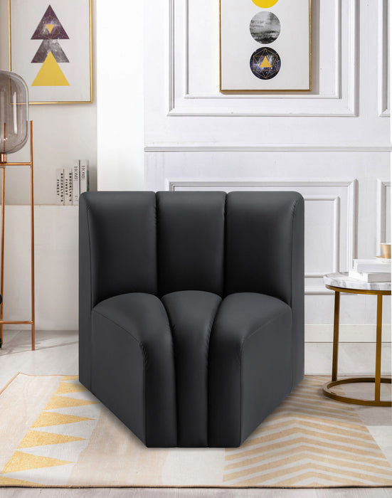 Arc - Faux Leather Curved Corner Chair