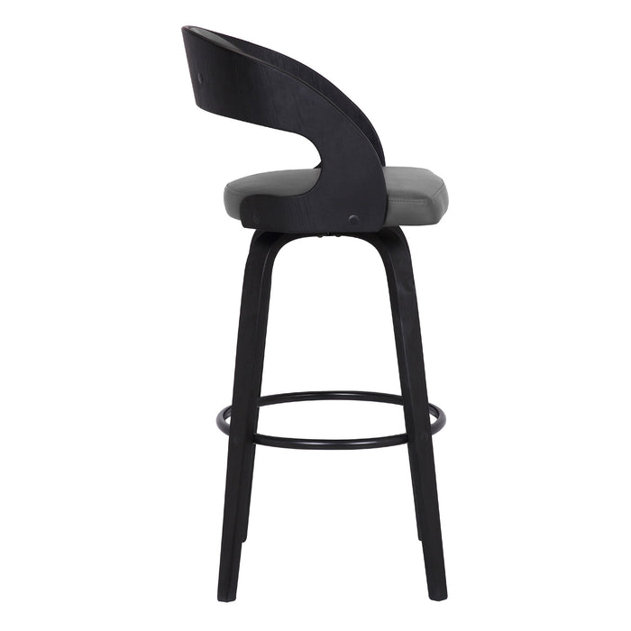 Shelly - 26" Counter Height Swivel Bar Stool With Black Frame