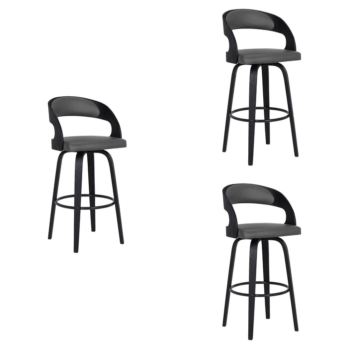 Shelly - 30" Bar Height Swivel Bar Stool With Black Frame