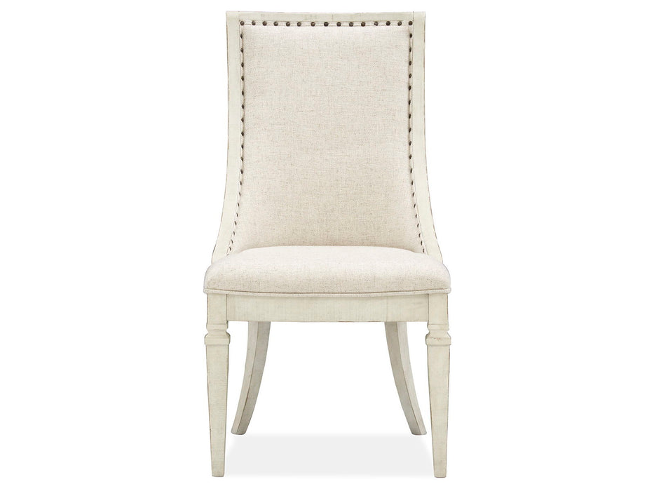 Newport - Dining Arm Chair With Upholstered Seat & Back (Set of 2) - Alabaster