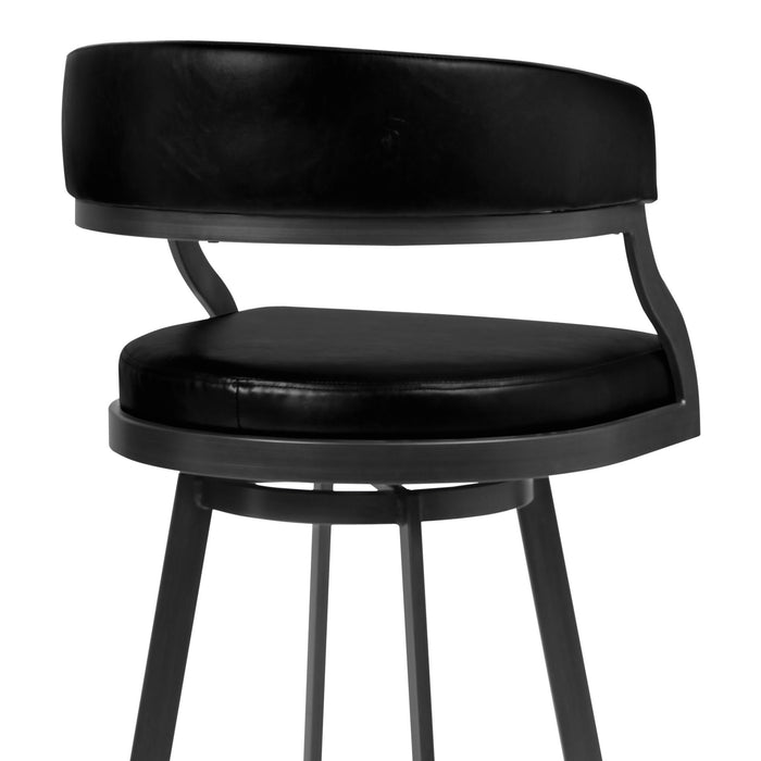 Saturn - Counter Height Bar Stool - Vintage Black