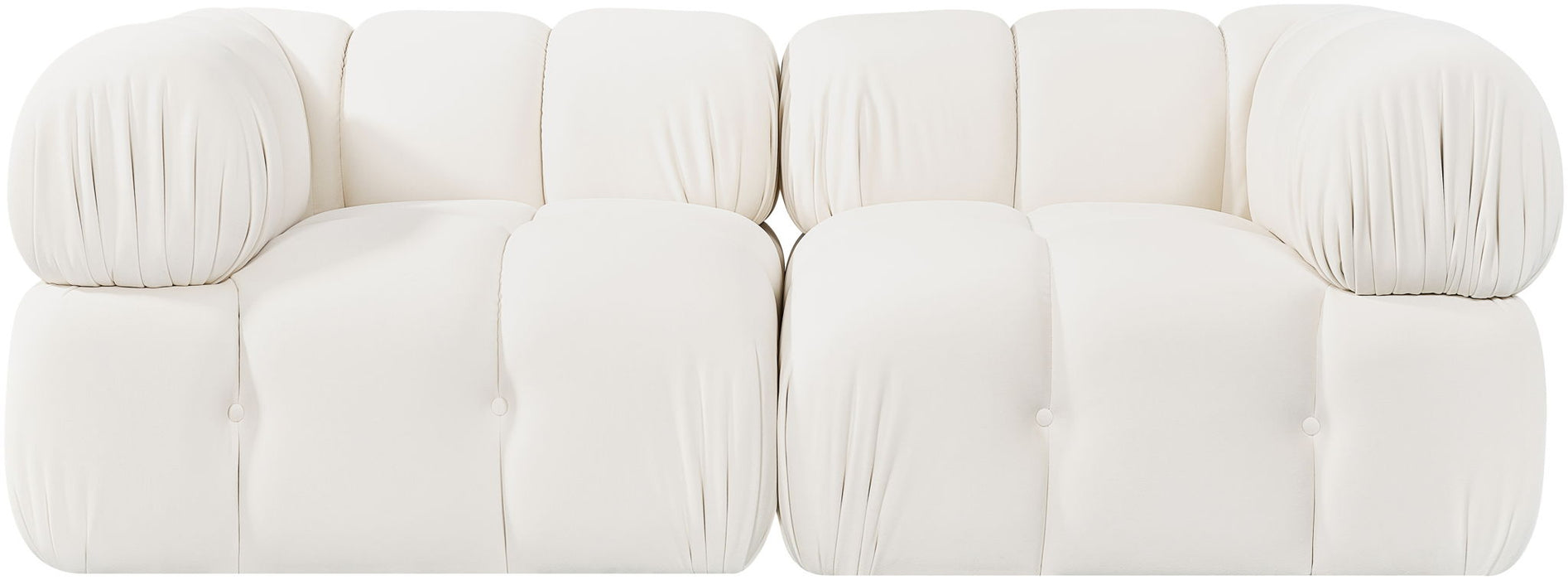 Orin - Velvet Performance Fabric Upholstered 2 Piece Modular Sofa (2 Corner Chairs)