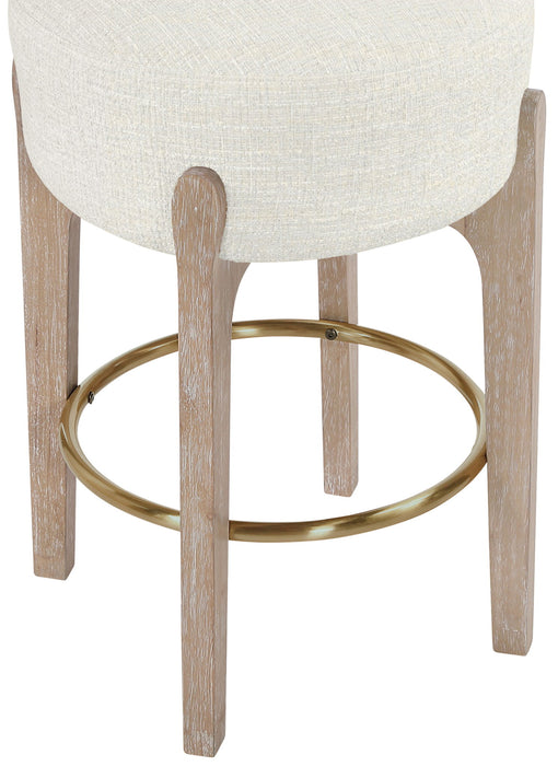 Torino - Backless Counter Stool With Brushed Natural Base (Set of 2)