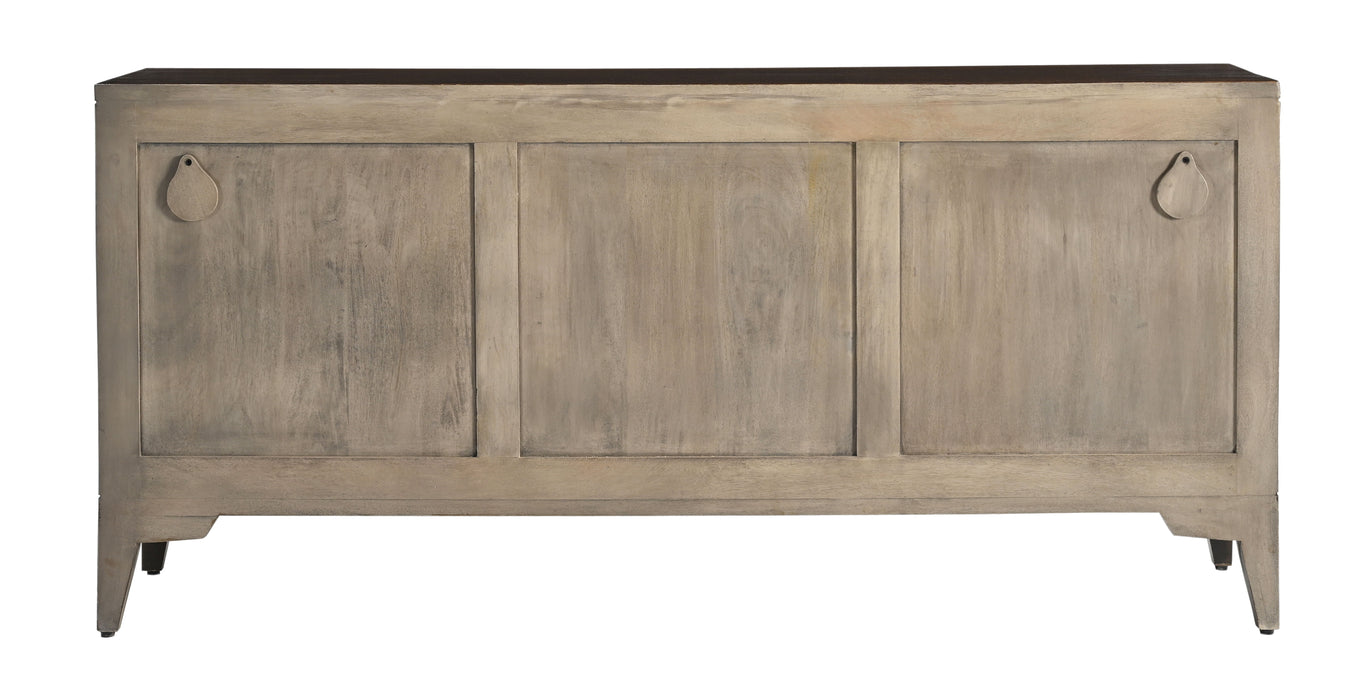 Ogallala - Three Door Credenza - Distressed Brown / Tan