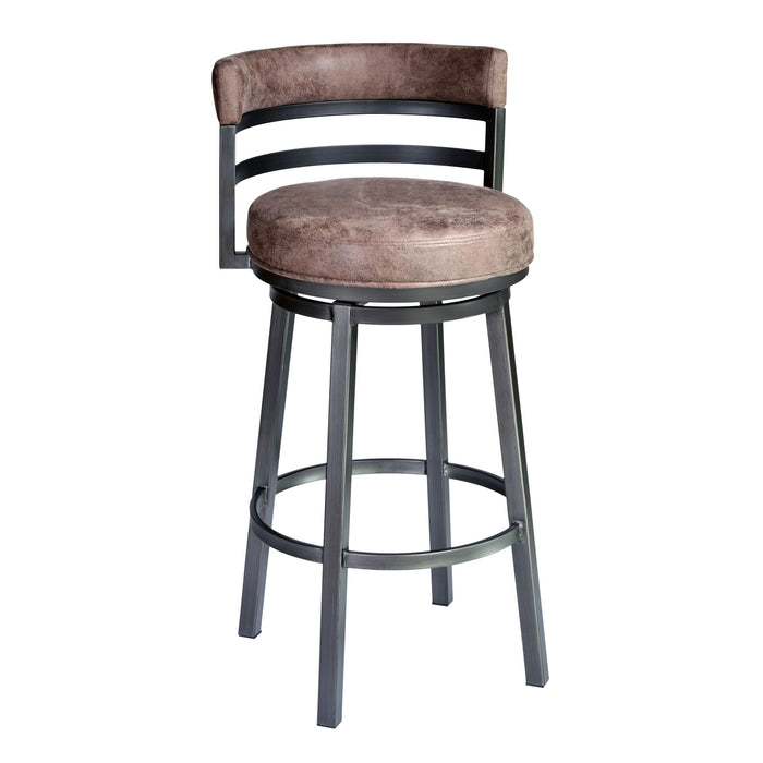 Madrid - 30" Barstool - Mineral Finish With Bandero Tobacco Upholstery