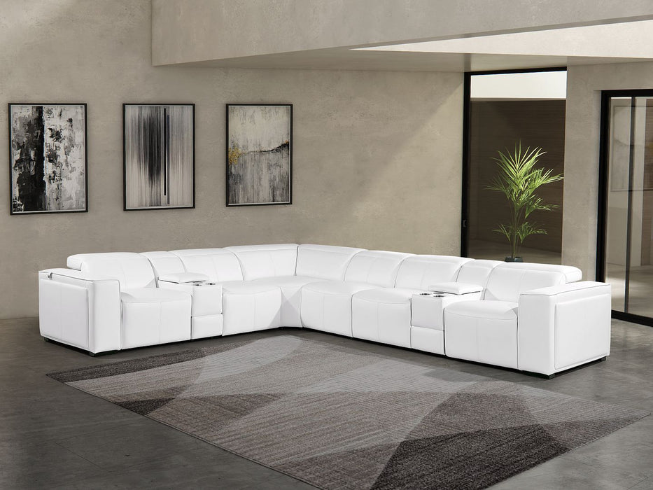 1224 - 8-Piece L-Shaped Sectional Sofa In With 3 Power Recliners & Power Headrests