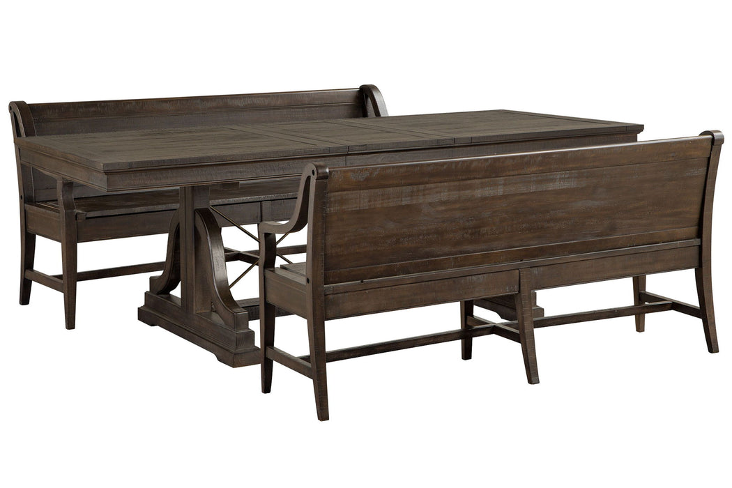 Westley Falls - Extendable Trestle Dining Table Set
