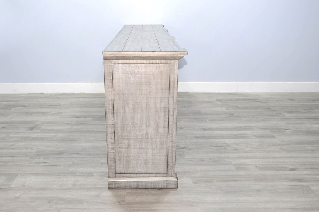 Homestead Hills - Media Console Long - Tobacco Leaf / Alpine Gray