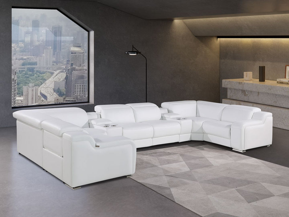 1116 - 8-Piece U-Shaped Sectional Sofa In With 2 Power Recliners & Power Headrests