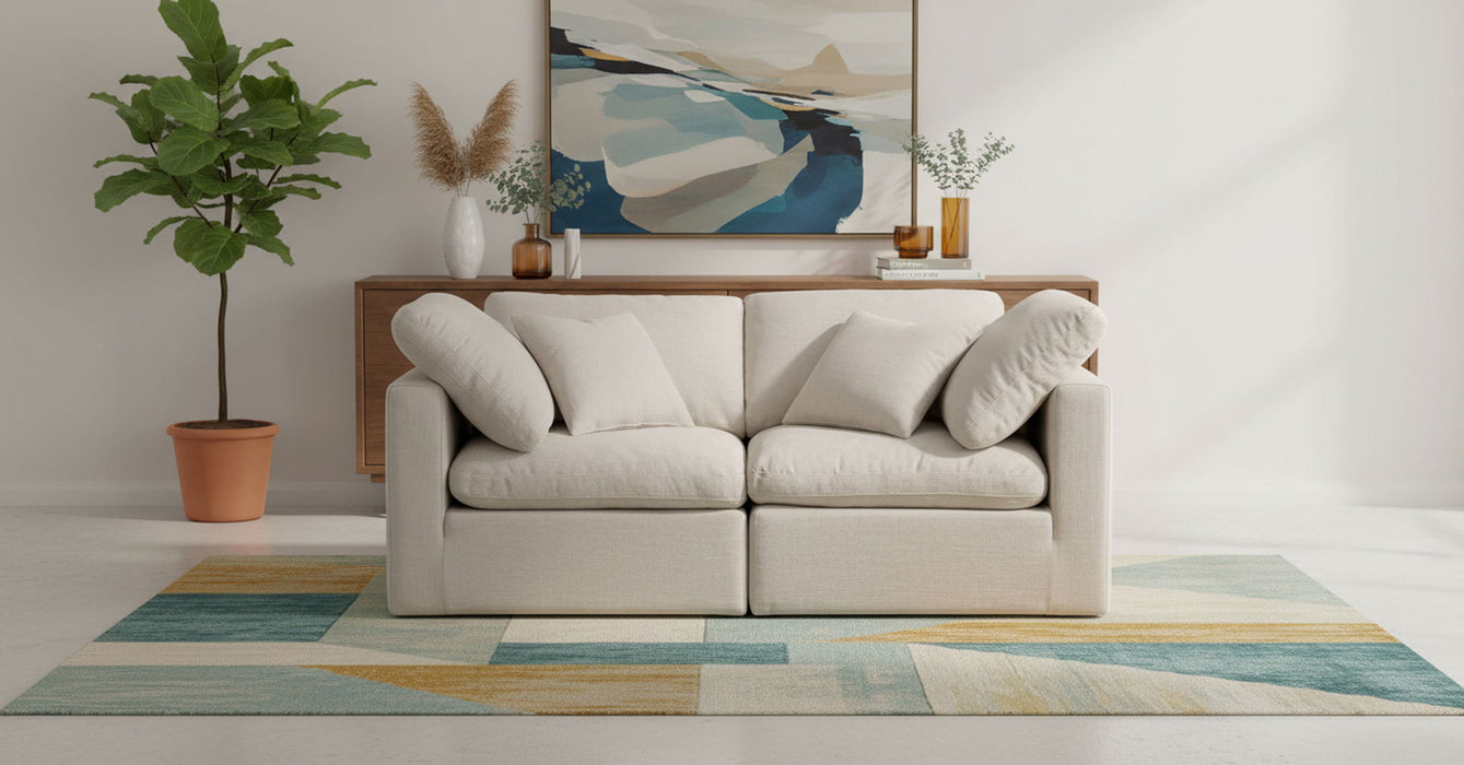 Indulge - Linen 2 Seat Modular Sofa