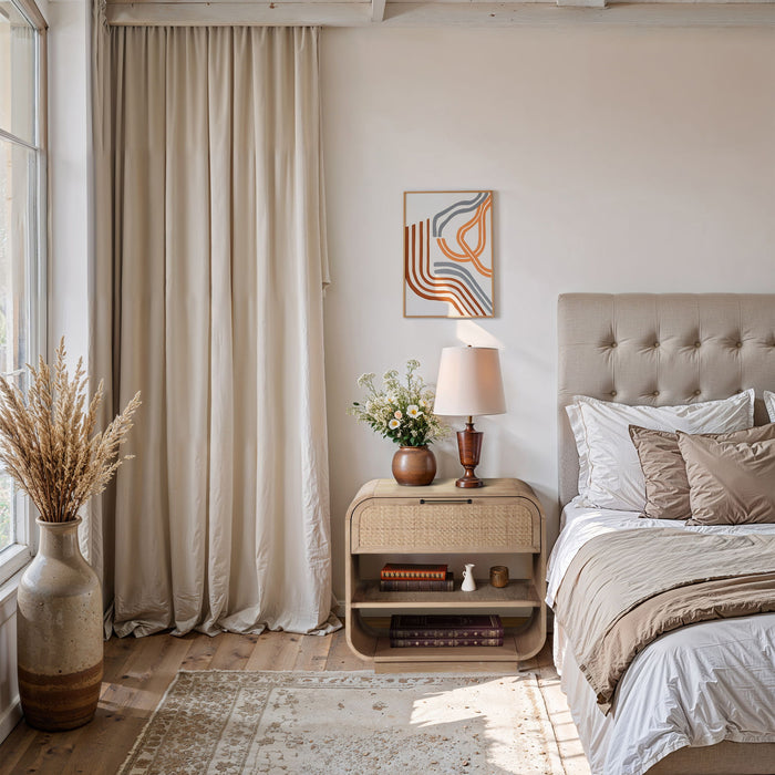 Windsor - Rubberwood Night Stand - Natural