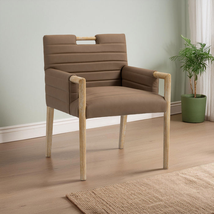 Aimee - Dining Arm Chair - Light Brown Legs