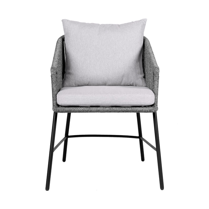 Ditas - Outdoor Patio Dining Chair - Black / Gray