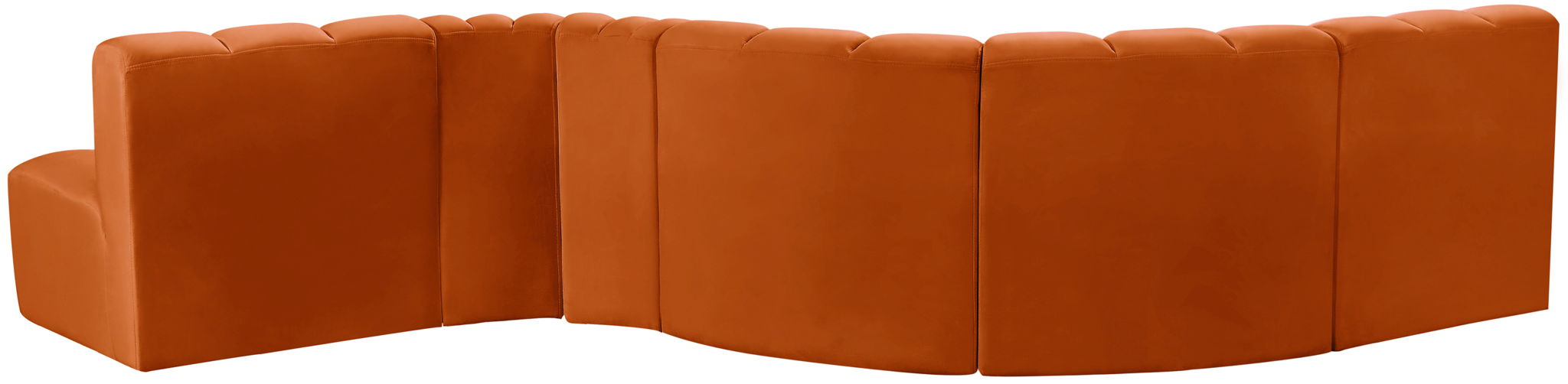 Arc - Velvet 6 Piece Curved Modular Sofa
