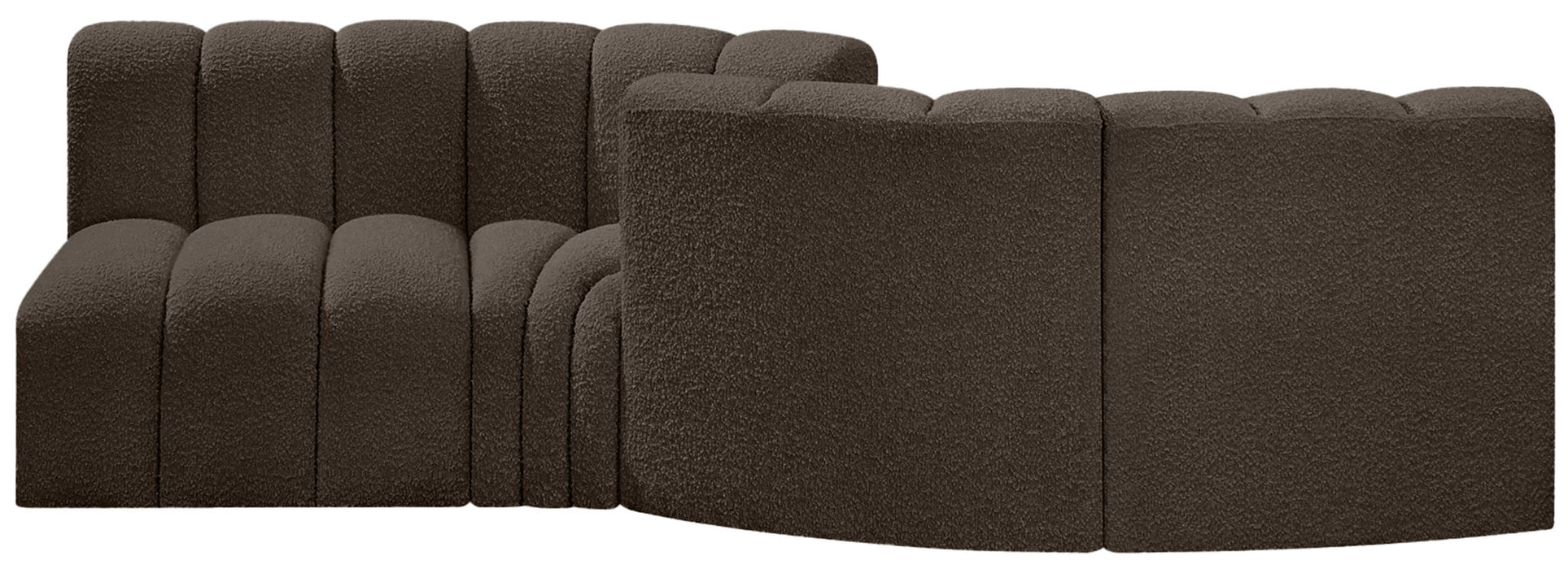 Arc - Boucle Fabric 4 Piece Sofa
