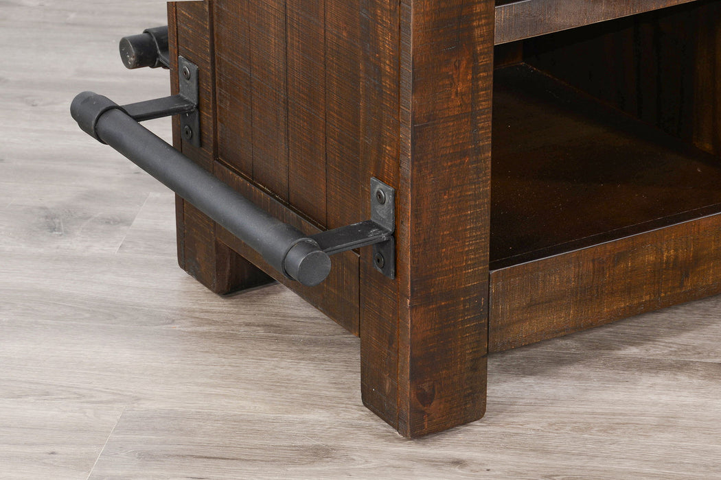 Traditional Wood Home Bar With Stools With Metal Back