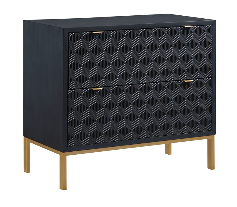 Tessa - Two Drawer Chest - Prism Royal Blue / Gold