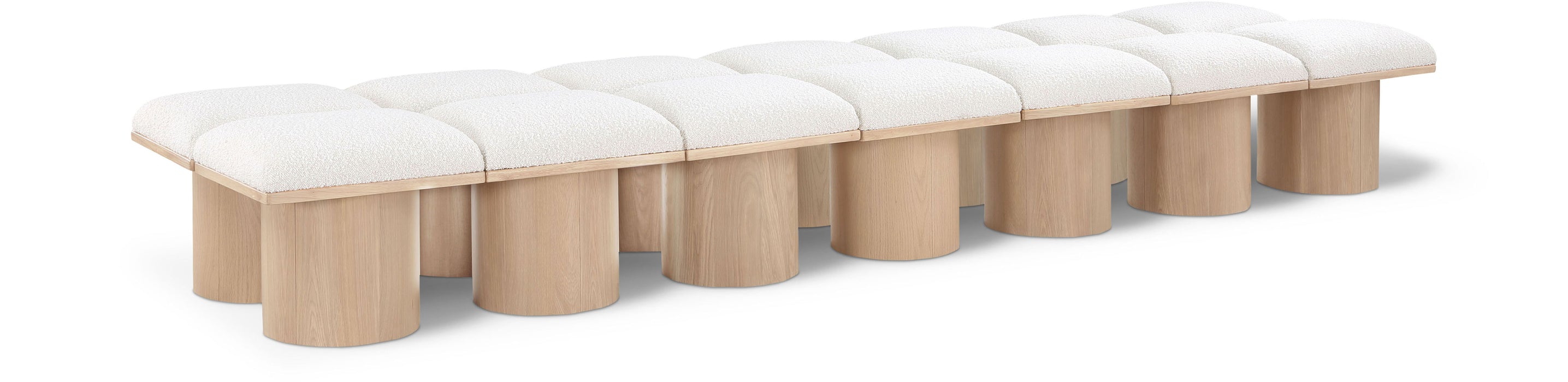 Pavilion - 14 Piece Modular Bench With Natural Base