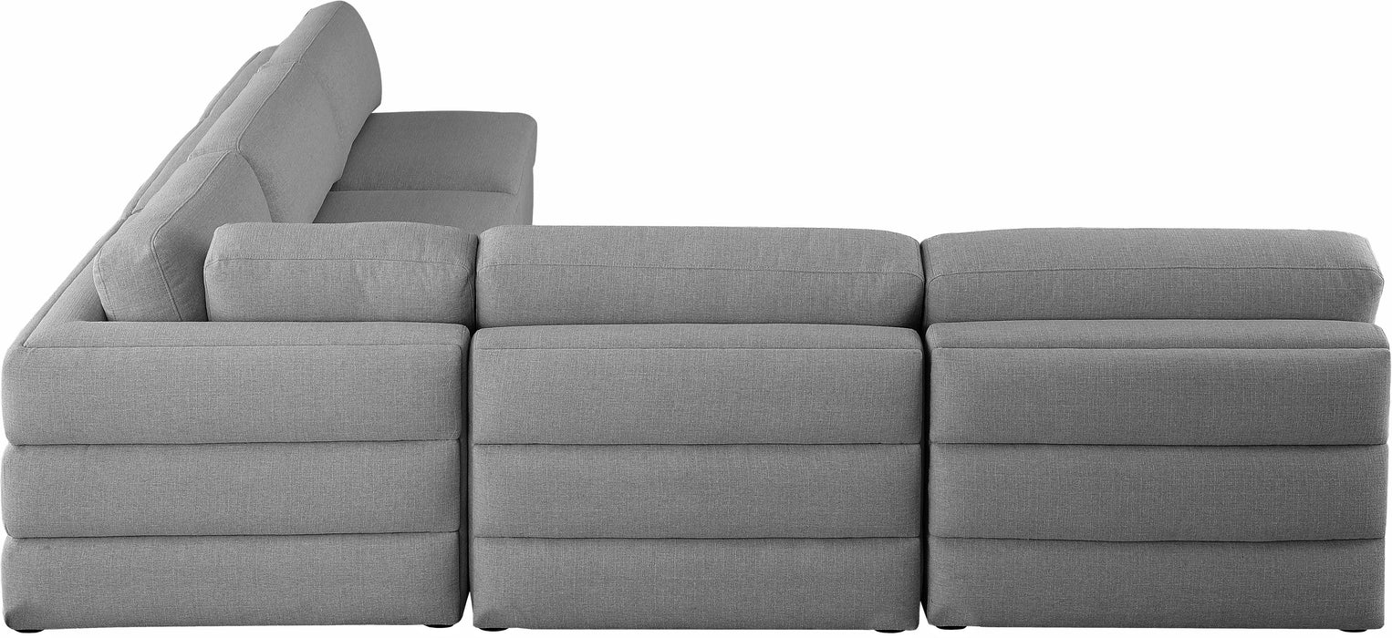 Beckham - Modular Sectional 5 Piece - Gray - Fabric - Modern & Contemporary