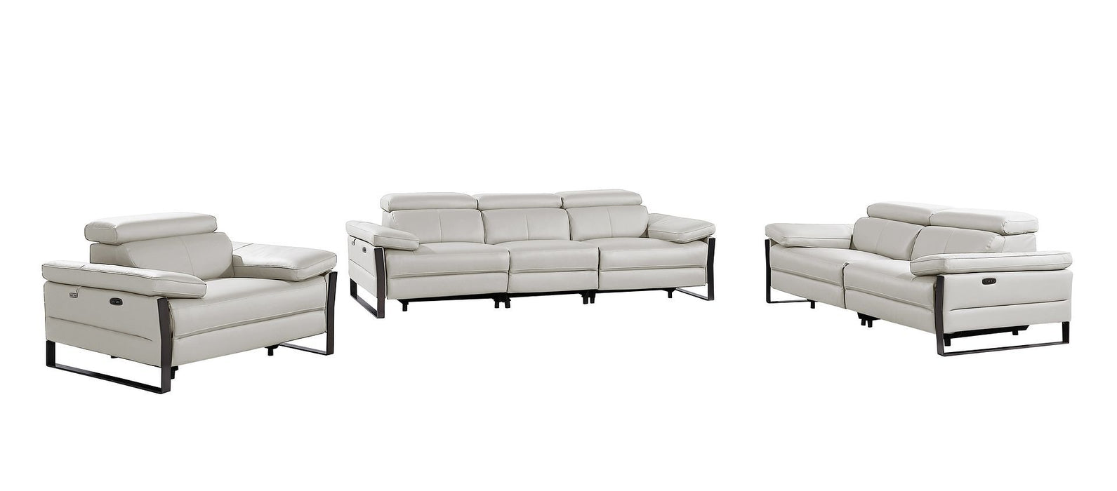 1246 - Modular Power Triple Reclining Sofa, Loveseat, And Chair Set With Power Headrests