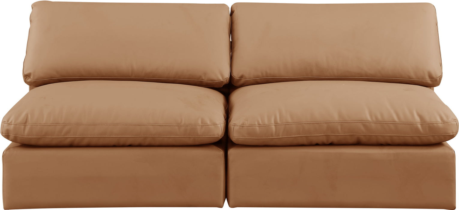 Comfy - Faux Leather Modular Armless Sofa 2 Seats