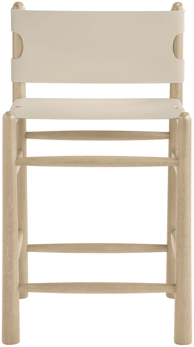 Santos - Upholstered Counter Stool With Stained Natural Base